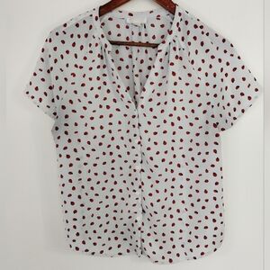 Finn & Grace Ladybug Print Blouse Size Medium